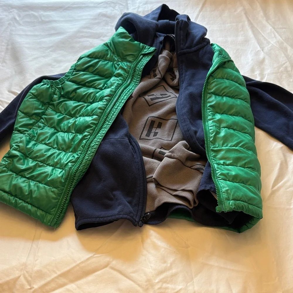 Gap + Minecraft Boys Bundle M (8–10) Vest Hoodie Sweatshirt 3 Pc